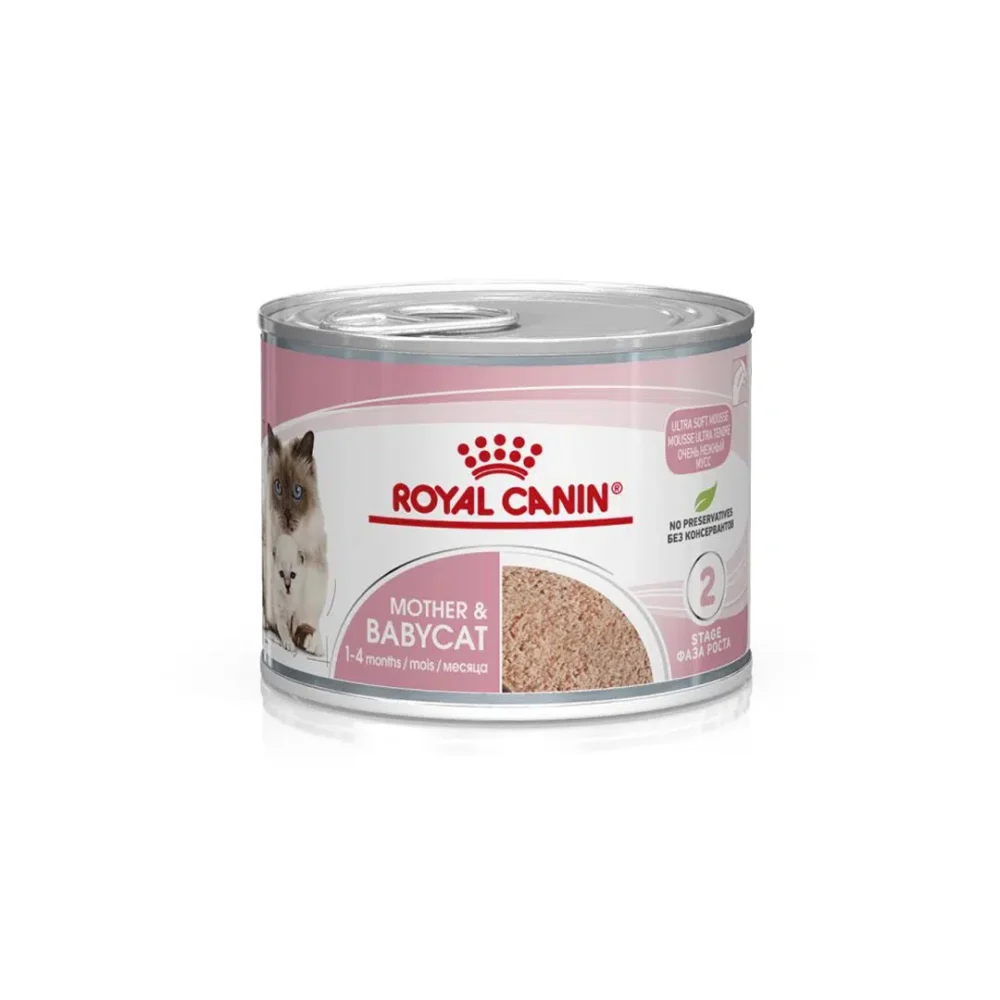 غذای کنسرو گربه رویال کنین مدل مادر اند بیبی ROYAL CANIN MOTHER AND BABY 195 G