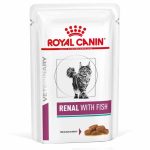 غذای پوچ درمانی گربه رنال همراه با گوشت ماهی ROYAL CANIN RENAL WITH FISH 85 G