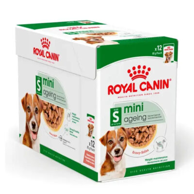 غذای پوچ سگ رویال کنین مدل مینی اجینگ +12 ROYAL CANIN MINI Ageing 85*12 G