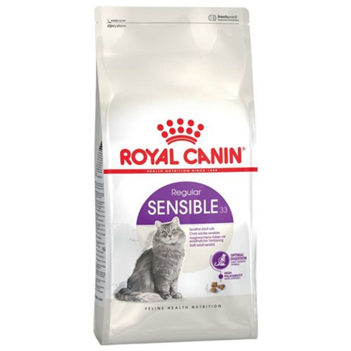 غذای خشک گربه رویال کنین مدل سینسیبل ROYAL CANIN SENSIBLE 10KG