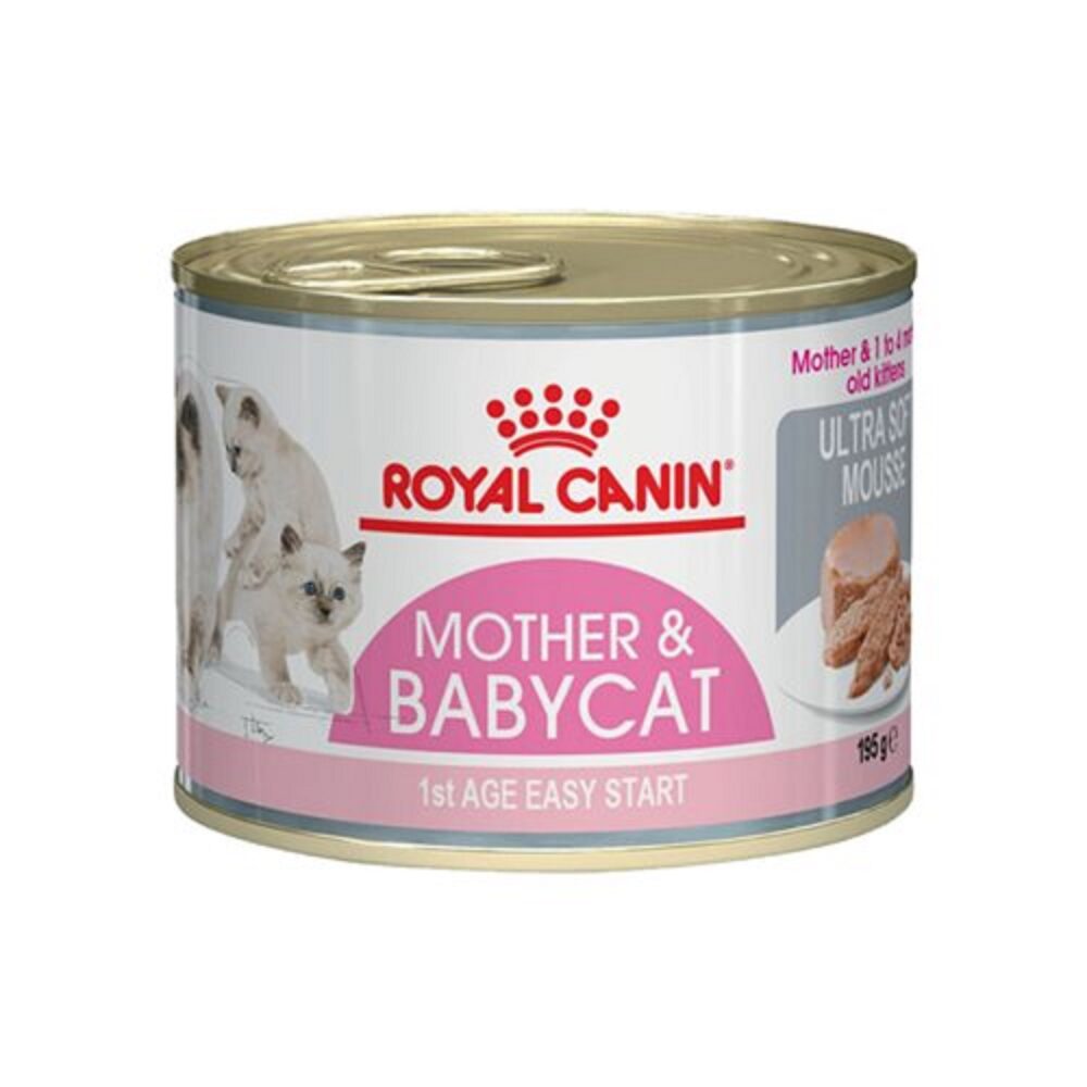 غذای کنسرو گربه رویال کنین مدل مادر اند بیبی ROYAL CANIN MOTHER AND BABY 195 G (مخدوش)