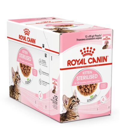 غذای پوچ بچه گربه مدل کیتن استرلایزد گروی ROYAL CANIN KITTEN STERILISED GRAVY 85 * 12 G