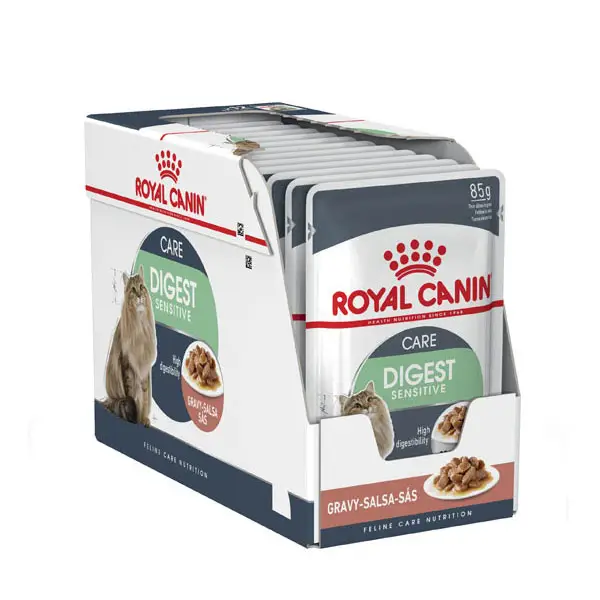 51 غذای پوچ گربه رویال کنین دایجستیو گروی ROYAL CANIN DIGESTIVE CARE GARVY 12* 85G - Image 1
