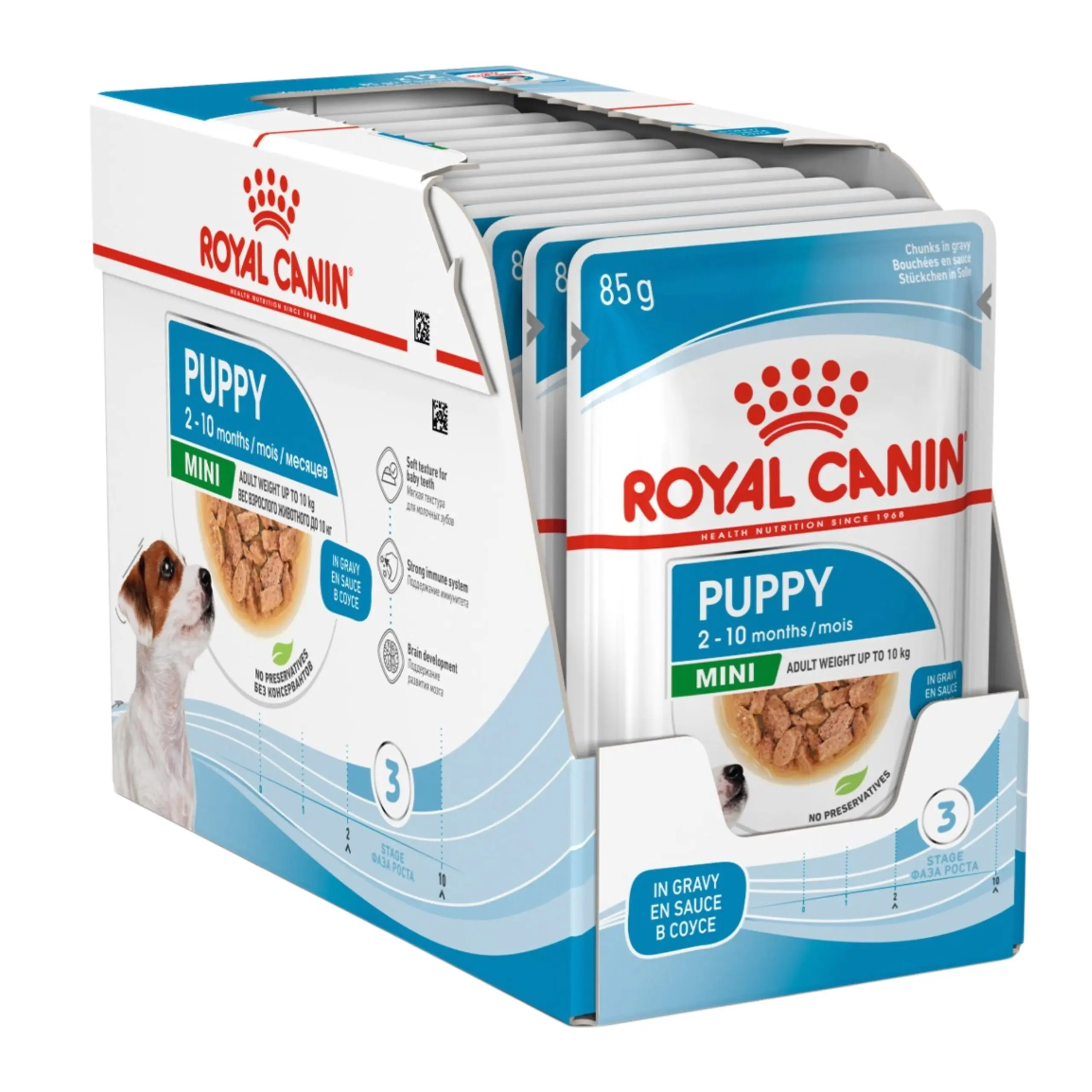 CBD28588-C200-4EF3-BD84-0E221021F102 غذای پوچ توله سگ رویال کنین مینی پاپی ROYAL CANIN MINI PUPPY 12 * 85G - Image 1