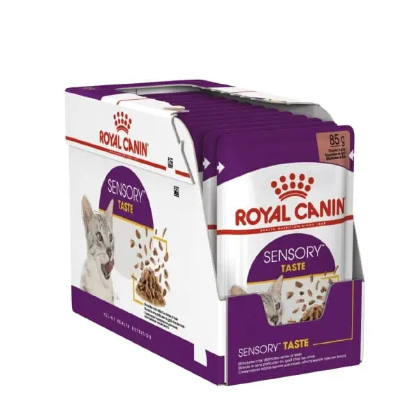 غذای پوچ گربه رویال کنین سنسوری تست ROYAL CANIN SENSORY TASTE 12 * 85G - Image 1