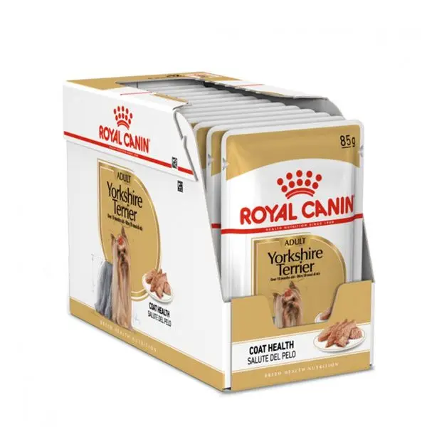 17 غذای پوچ سگ رویال کنین مدل یورکشیر ROYAL CANIN YORKSHIRE TERRIER 85*12G - Image 1