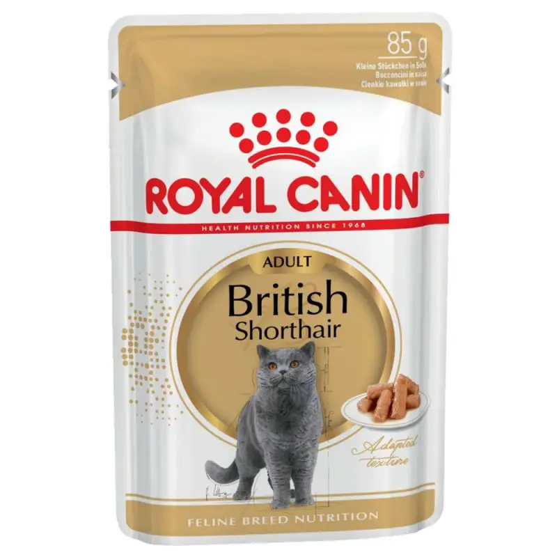 46 غذای پوچ گربه رویال کنین بریتیش گروی ROYAL CANIN BRITISH SHORTHAIR GARVY 85G - Image 1