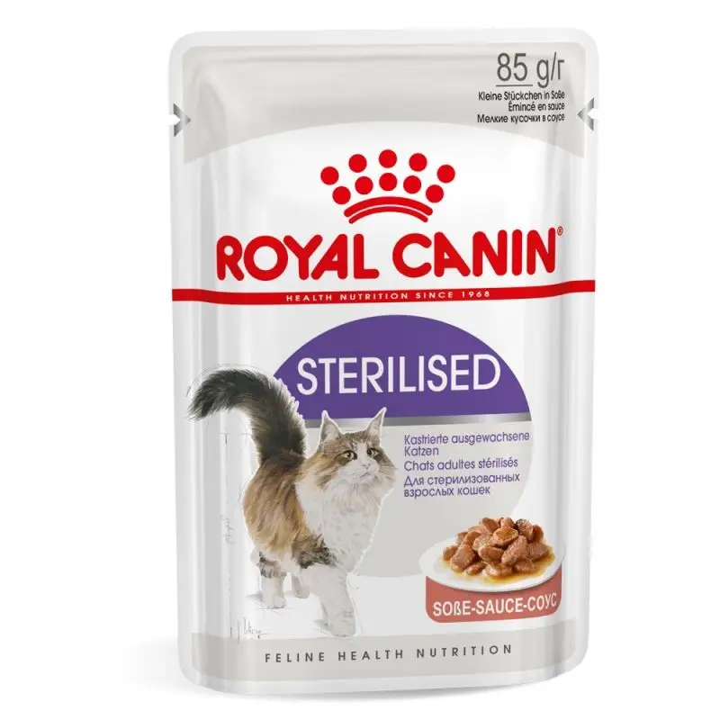 70 غذای پوچ گربه رویال کنین استرلایزد گروی ROYAL CANIN STERILISED GRAVY 85G - Image 1