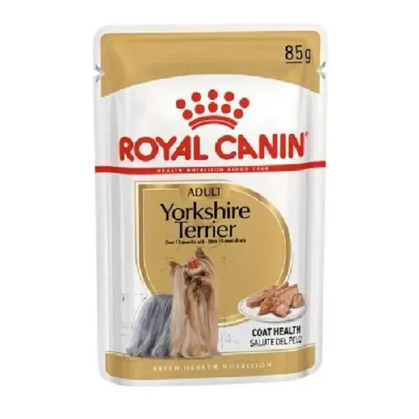 78 غذای پوچ سگ رویال کنین یورکشایر ادالت ROYAL CANIN YORKSHIRE TERRIEER 85G - Image 1
