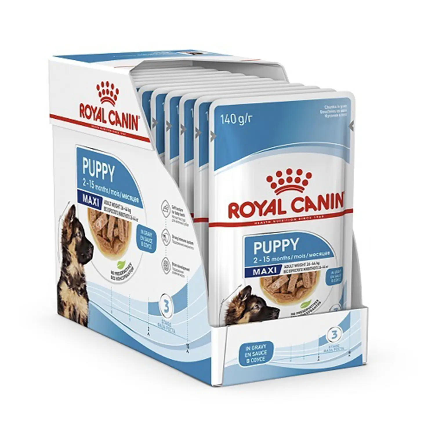 غذای پوچ سگ رویال کنین ماکسی پاپی ROYAL CANIN MAXI PUPPY 10 * 140G - Image 1