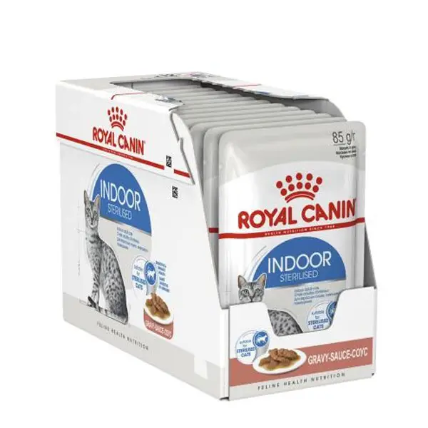 55698 غذای پوچ گربه رویال کنین ایندور استرلایزد گروی ROYAL CANIN INDOOR STERILISED GARVY 12 * 85G - Image 1